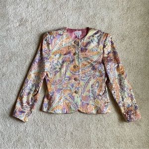 Neiman Marcus pastel sequin jewel jacket